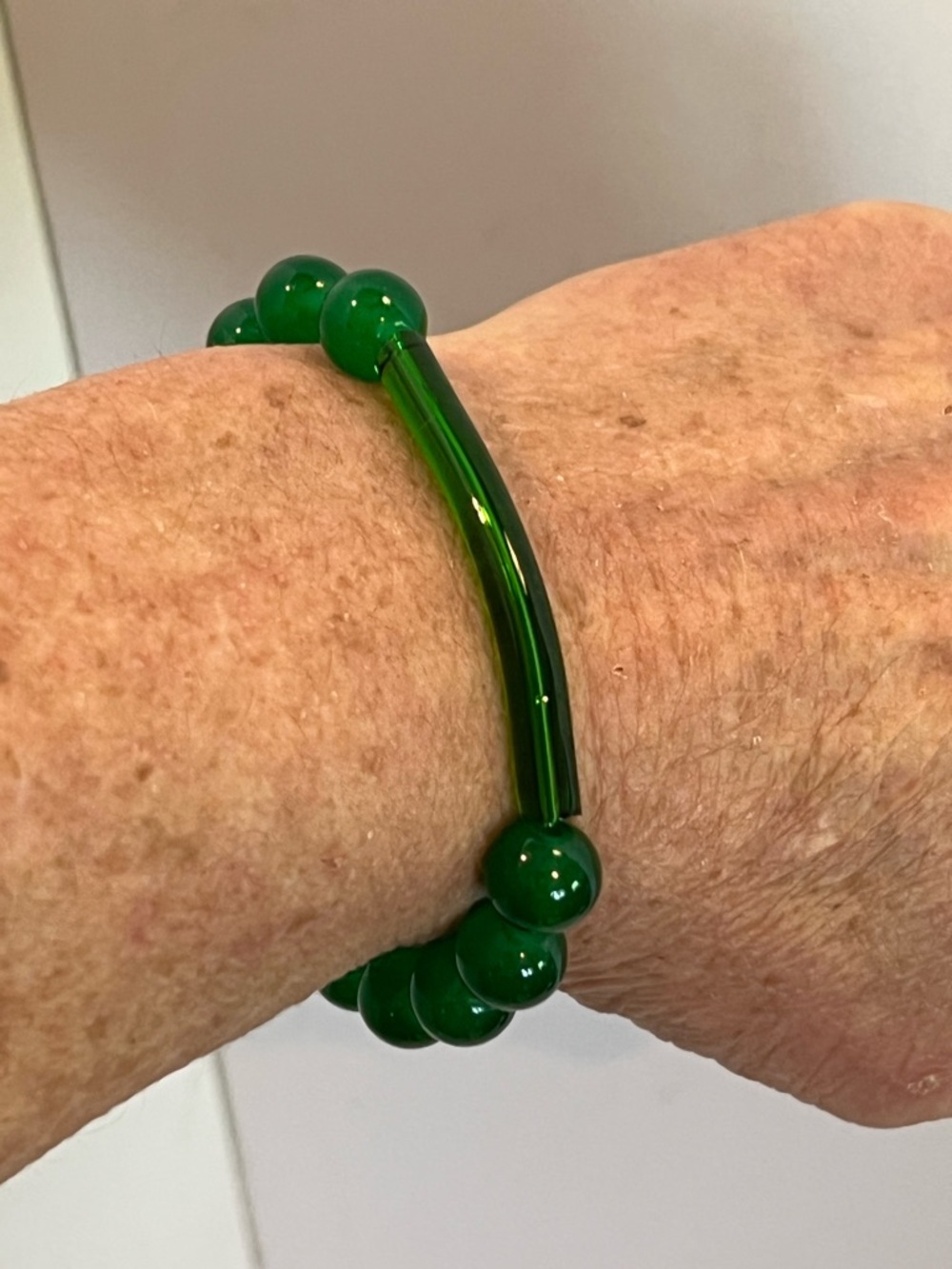 Green Glass Bracelet - Picture 3 of 3